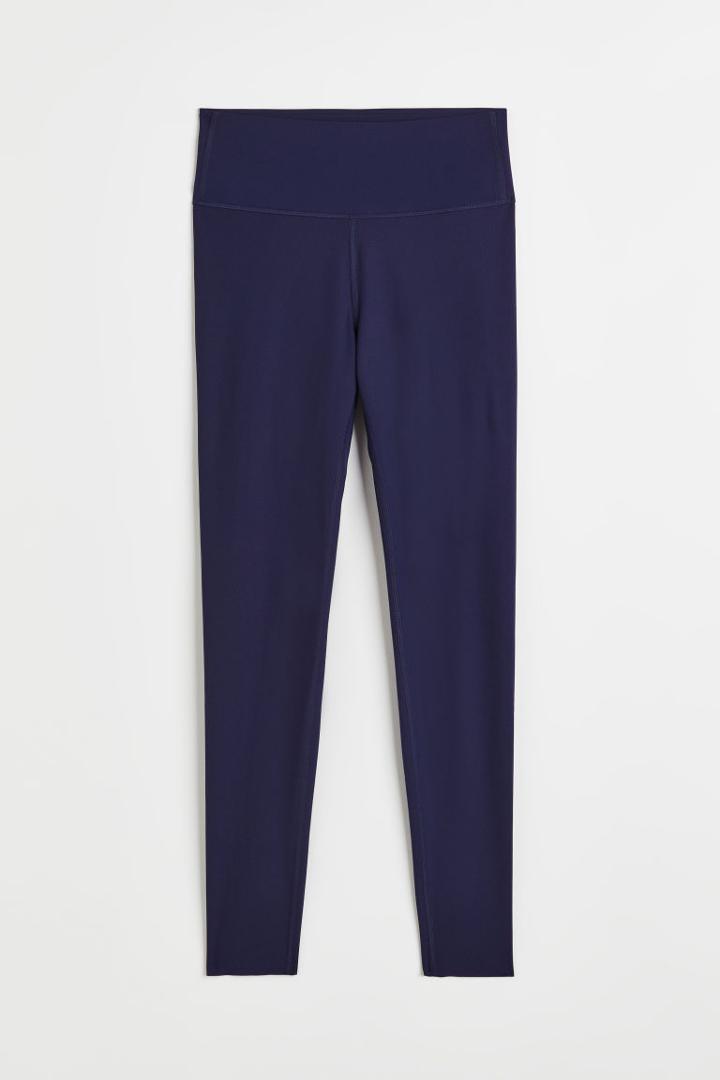 H & M - High Waist Shaping Sports Leggings - Blue