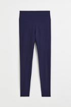 H & M - High Waist Shaping Sports Leggings - Blue