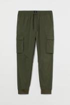 H & M - Nylon Cargo Joggers - Green