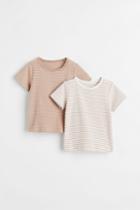 H & M - 2-pack Cotton T-shirts - Orange