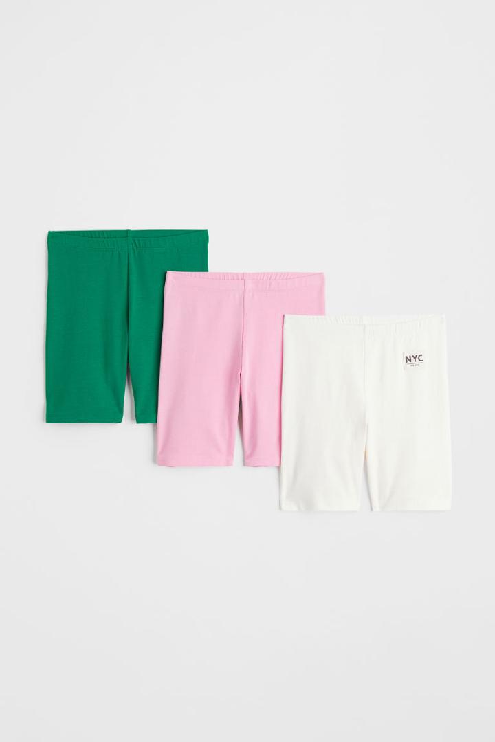H & M - 3-pack Bike Shorts - Green