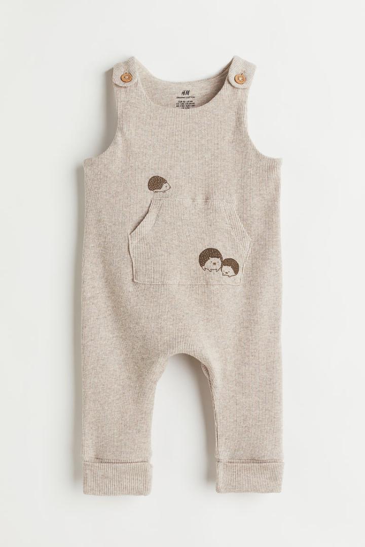H & M - Sleeveless Romper Suit - Brown