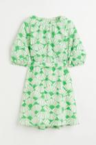 H & M - Tie-back Dress - Green