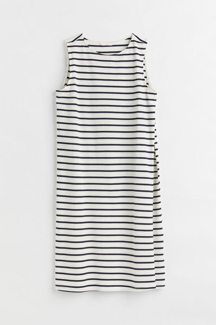H & M - Mama Cotton Nursing Dress - White