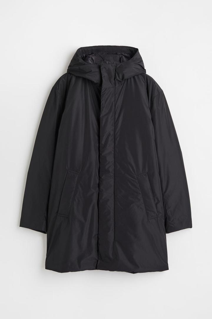 H & M - Padded Parka - Black