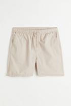 H & M - Regular Fit Cotton Shorts - Beige
