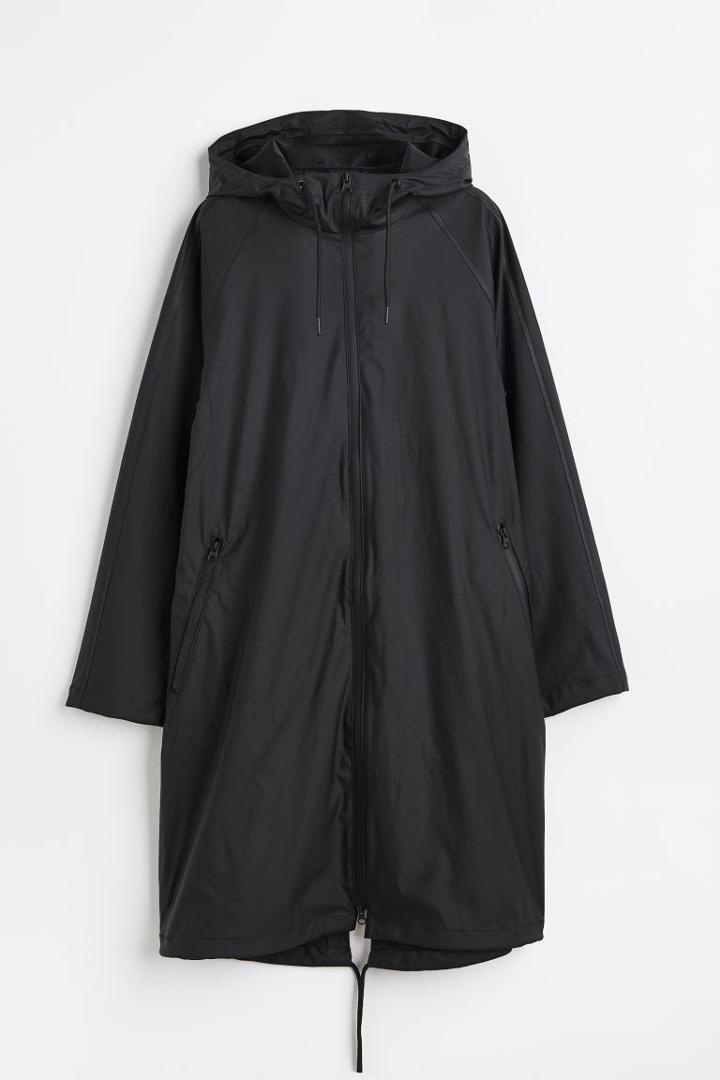 H & M - Water-repellent Raincoat - Black