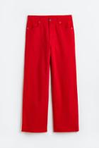 H & M - H & M+ Wide-leg Twill Pants - Red