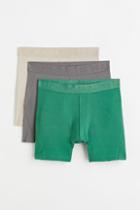 H & M - 3-pack Lyocell-blend Boxer Shorts - Green