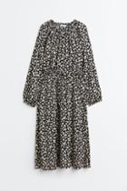 H & M - Mama Balloon-sleeved Nursing Dress - Black