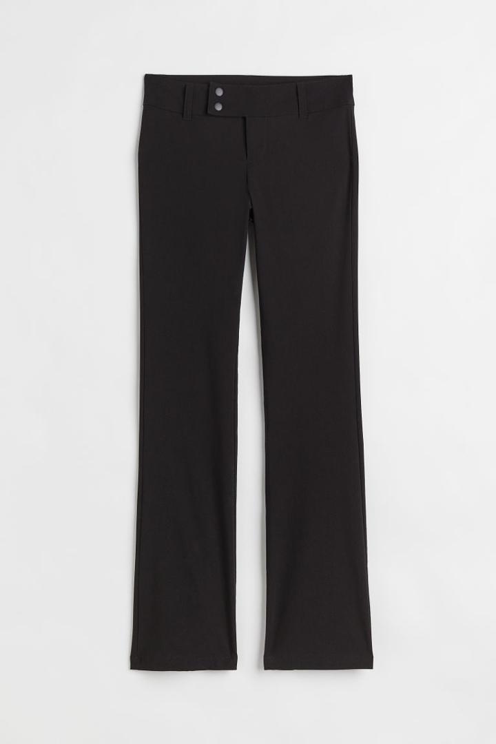 H & M - Low Waist Flared Pants - Black