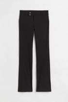 H & M - Low Waist Flared Pants - Black