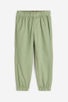 H & M - Twill Joggers - Green