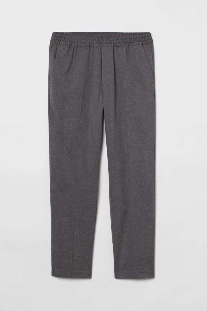 H & M - Regular Fit Dressy Joggers - Gray