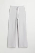 H & M - Fluffy Boucl-knit Pants - Gray