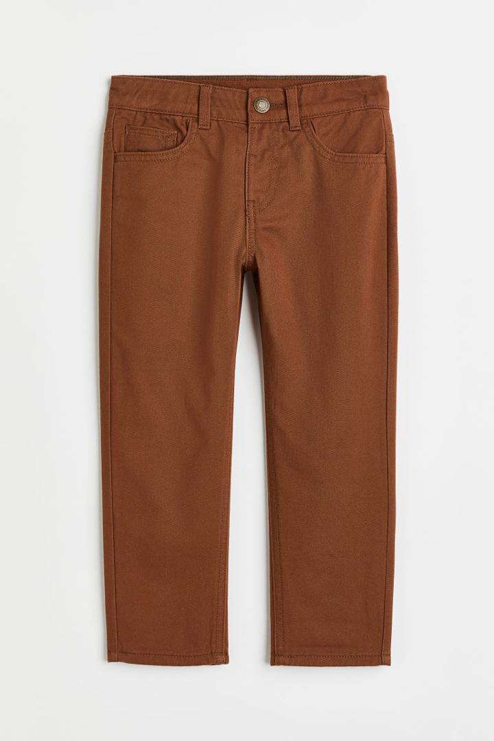 H & M - Relaxed Fit Lined Twill Pants - Beige