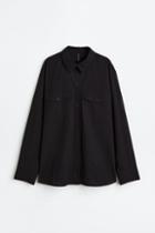 H & M - Poplin Shirt - Black
