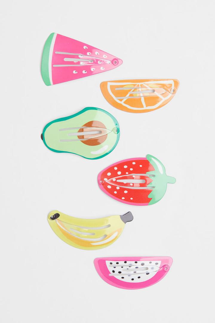 H & M - 6-pack Hair Clips - Green