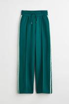 H & M - Track Pants With Side Stripes - Green