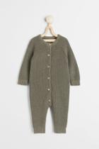 H & M - Knit Cotton Jumpsuit - Green