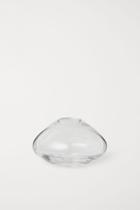 H & M - Clear Glass Mini Vase - White