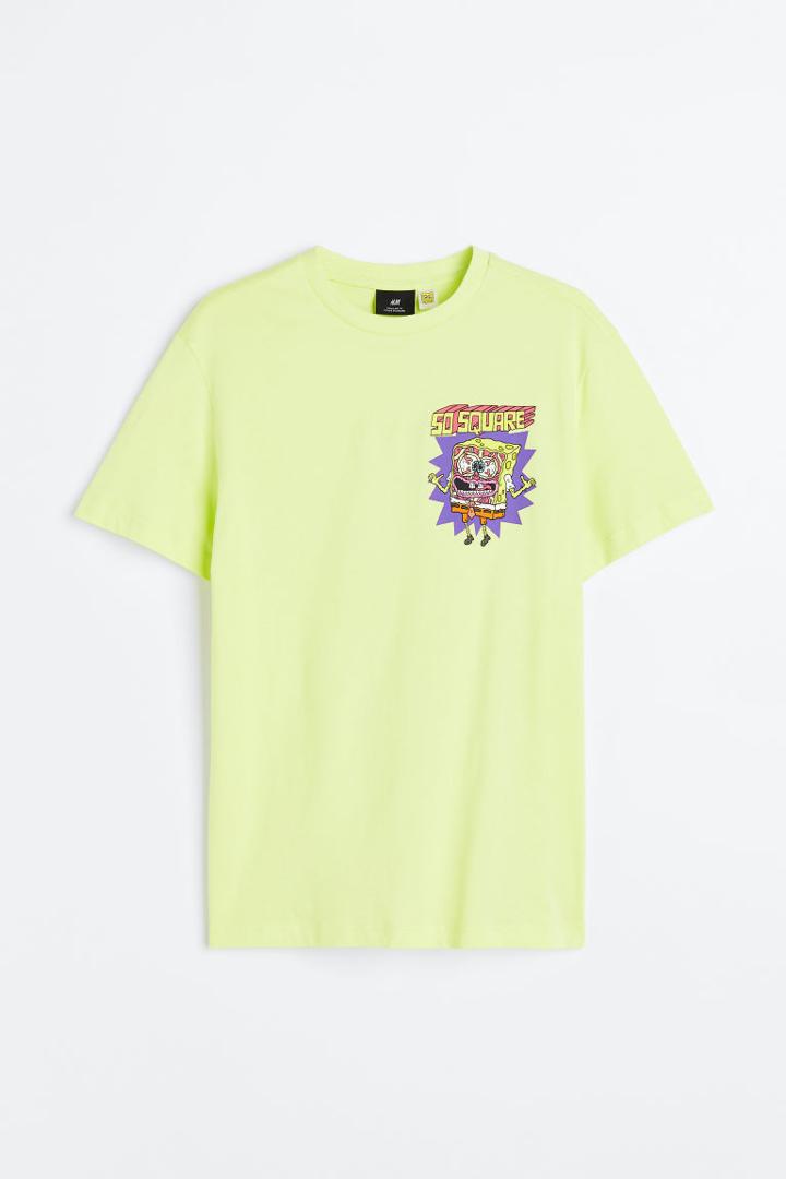 H & M - Regular Fit T-shirt - Yellow