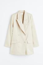 H & M - Double-breasted Blazer Dress - Beige