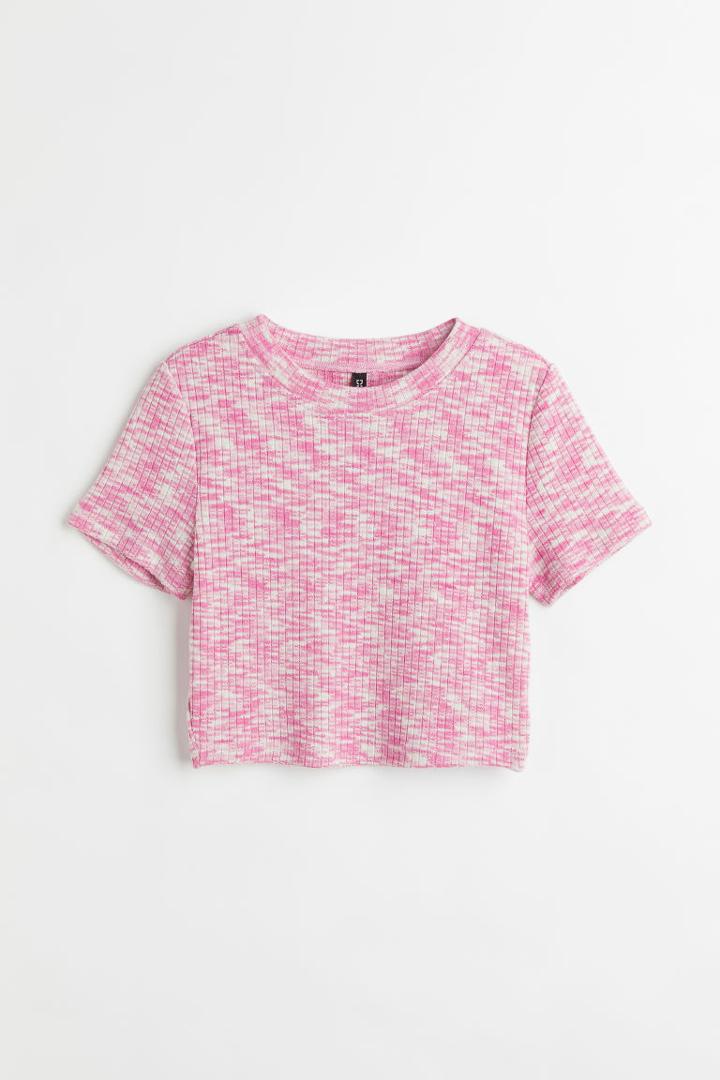 H & M - Ribbed Top - Pink