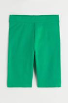 H & M - Cotton Jersey Cycling Shorts - Green