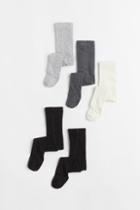 H & M - 5-pack Fine-knit Tights - Black