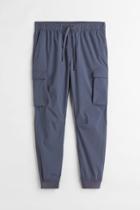 H & M - Nylon Cargo Joggers - Blue