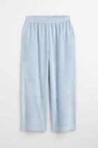 H & M - Terry Crop Pants - Blue