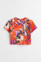 H & M - Crop T-shirt - Orange