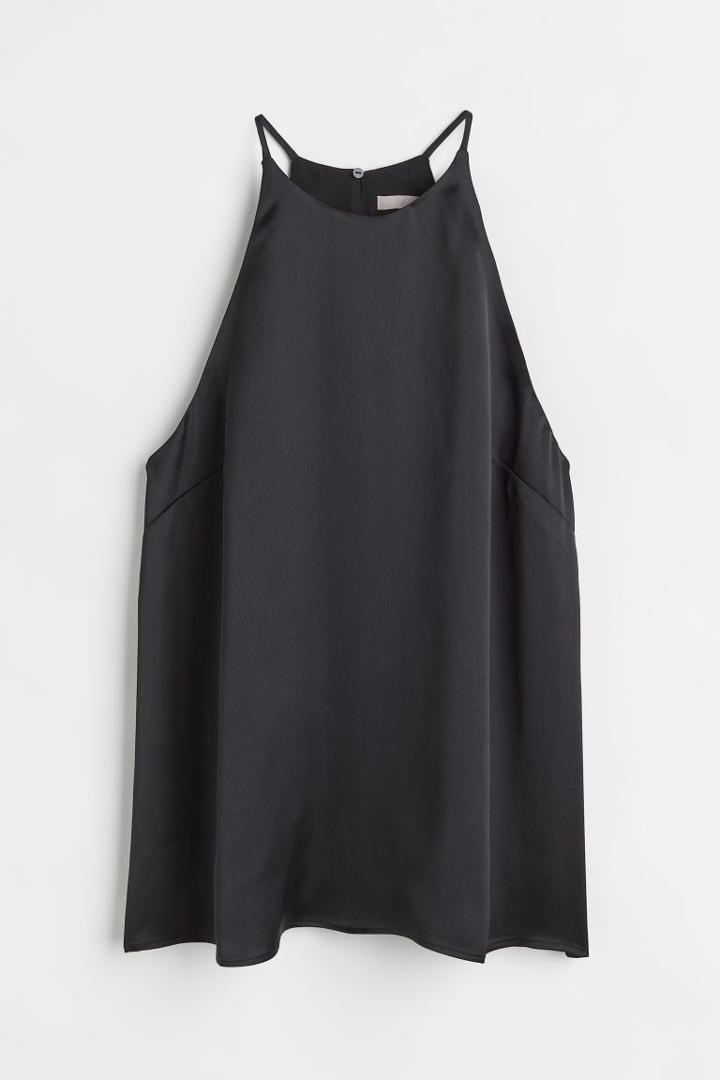 H & M - Satin Top - Black