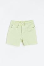 H & M - High Waist Denim Shorts - Green