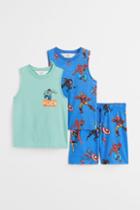 H & M - 3-piece Printed Set - Blue