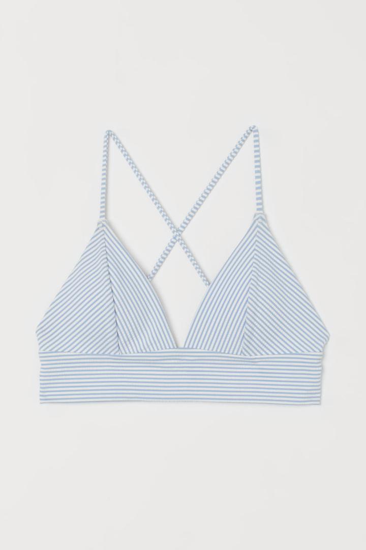 H & M - Padded Bikini Top - Blue