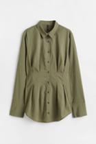 H & M - Tapered-waist Shirt - Green