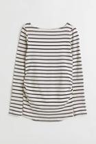 H & M - Mama Long-sleeved Cotton Top - Beige