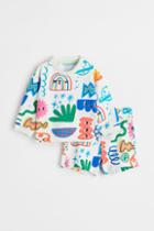H & M - 2-piece Patterned Set - White