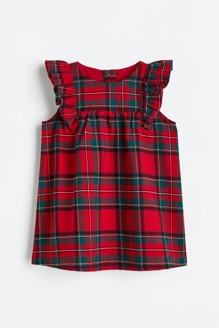 H & M - Ruffled Dress - Red