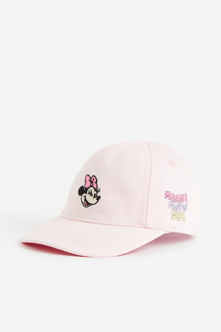 H & M - Embroidery-detail Twill Cap - Pink