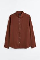 H & M - Regular Fit Lyocell Shirt - Beige