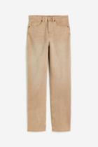 H & M - 90s Straight High Jeans - Beige