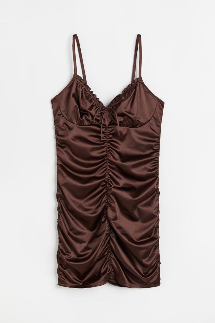 H & M - H & M+ Draped Dress - Brown