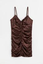 H & M - H & M+ Draped Dress - Brown