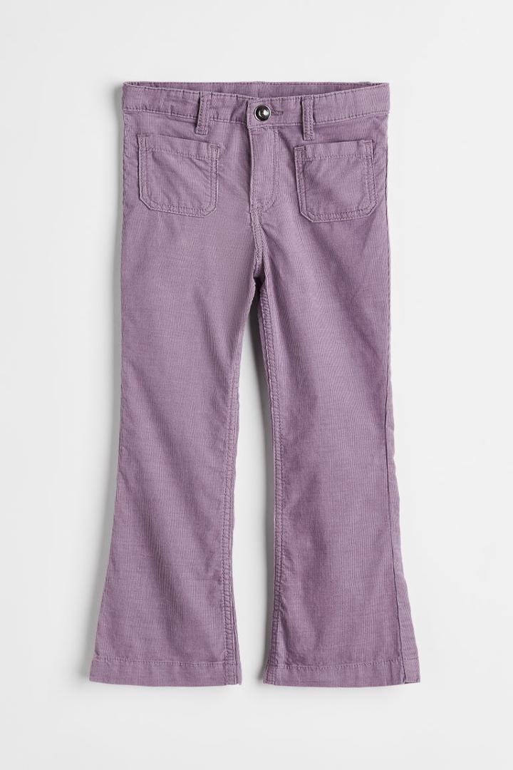 H & M - Flared Pants - Purple