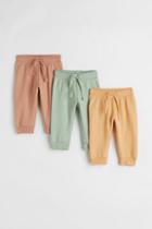 H & M - 3-pack Cotton Joggers - Beige