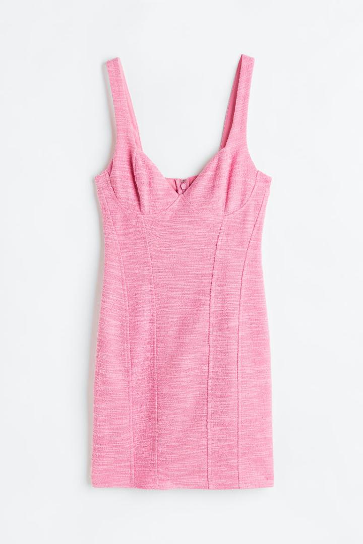 H & M - Sleeveless Bodycon Dress - Pink