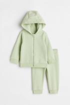 H & M - 2-piece Sweatshirt Set - Green